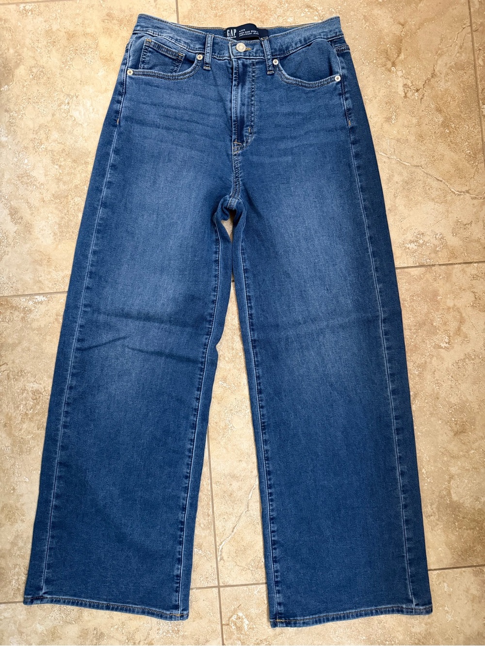 GAP Women’s Wide-Leg Sweatpants Jeans - Blue